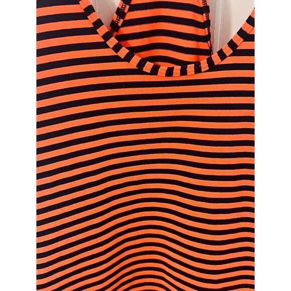 Lululemon Cool Racerback Orange Striped Tank Top - Picture 3 of 5